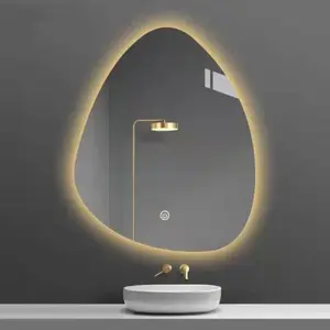 Настенное противотуманное зеркало со светодиодной подсветкой для отеля дома ванной комнаты