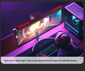 Oyun <span class=keywords><strong>RGB</strong></span> Monitör Işık Çubuğu, Ekran Ortam Aydınlatmalı Led Ekran Lambası, Bilgisayar PC Akıllı Kontrol Müzik Işığı, Masa Düzeni için - Product Image 2
