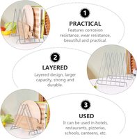 Organisateur de planches à découper commercial en acier inoxydable, support pour planches à découper, support pour casseroles, poêles et couvercles de cuisine pour le rangement sur comptoir