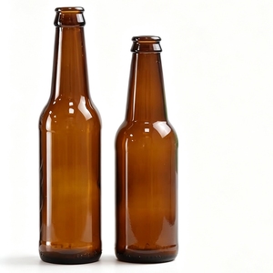 Botella <span class=keywords><strong>de</strong></span> <span class=keywords><strong>vidrio</strong></span> <span class=keywords><strong>de</strong></span> cuello largo para cerveza con tapa corona para cerveza artesanal, elaboración casera, kombucha, sidra, refrescos, en colores ámbar, marrón, flint y azul. - Product Image 4