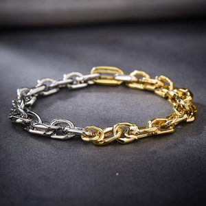 Pulsera de Cadena de Eslabones de Moda, Acero Inoxidable 316L, Chapado en Oro PVD, Sostenible y Resistente - Product Image 3