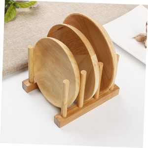Bamboo Draining Rack <b>For</b> Cups And Bowls Multipurpose <b>Kitchen</b> <b>Storage</b> Eco Friendly Square Shape - Product Image 3