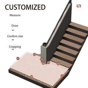 Alfombra Antideslizante Yunshu para Escaleras, Rectangular, Mezcla de Materiales, Protector de Alfombra para Uso Doméstico - Product Image 3