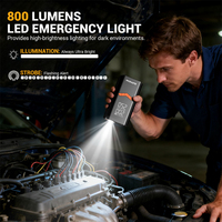 Démarreur de batterie de voiture multifonctionnel 4-en-1 150 PSI avec gonfleur de pneus, batterie externe et lampe LED, capacité 10000 mAh