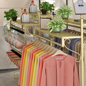 Exhibidor de <span class=keywords><strong>Ropa</strong></span> Portátil Dorado Nakajima, Perchero de Dos Niveles para Niños, Modelo 0068, Hecho en China Continental - Product Image 3