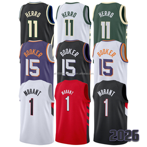 <span class=keywords><strong>Maillot</strong></span> de basket-ball cousu 2026 <span class=keywords><strong>Ja</strong></span> <span class=keywords><strong>Morant</strong></span> 1, Devin Booker 15, Tyler Herro 11 pour hommes, femmes et jeunes, tailles S-5XL - Product Image 1