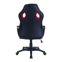 Chaise de jeu de course pour ordinateur PC ergonomique à dossier moyen, noire et rouge, pivotante et rafraîchissante, directement de l'usine, à prix avantageux