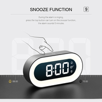 Jam alarm LED produk baru jam lampu malam sentuh digital jam mini dengan alarm ganda