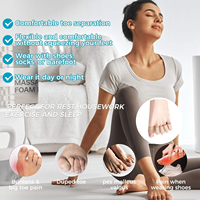 Séparateurs d'orteils en gel SEBS à 5 boucles, protecteurs, correcteurs d'hallux valgus, écarteurs d'orteils souples, redresseurs d'orteils en marteau, aligneurs d'orteils pour orteils croisés