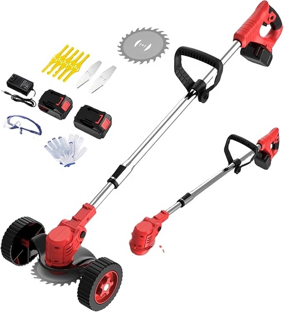 Customized Industrial Cordless 21V Electric Lawn Mower Handheld Lawn Trimmer Multi-functional Lithium Battery Weed Eater