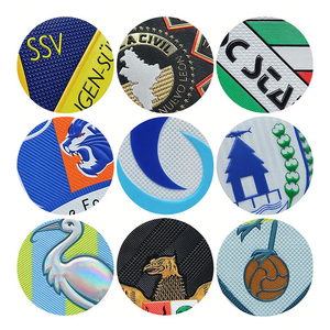 مخصص سيليكون الرياضة نادي كرة القدم فريق كرة القدم تبو شارة البلاستيك بقع شعار منقوش 3d الطباعة الحرارة الصحافة بقع تبو - Product Image 5