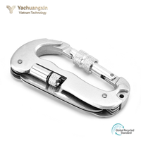 Couteau multifonctionnel portable pliable en acier inoxydable, étanche, avec mousqueton, tournevis, pour le camping professionnel
