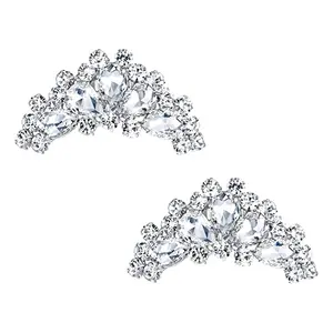 Flyonce Sparkling Rhinestone Crystal Shoe Clips Wedding Party Boots Decoration Shoe Charms