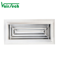 Diffuseur d'air de plafond rectangulaire carré à 4 voies, amovible, pour climatisation