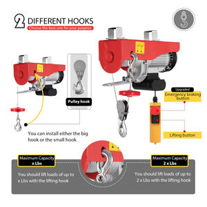 הונד חשמלי 110v 1320 ק ג <span class=keywords><strong>winch</strong></span> עם שלט רחוק מצופה אבץ פלדה חוט להניף 38ft גובה הרמה - Product Image 6