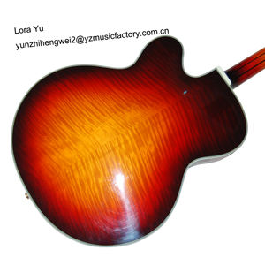 Yunzhi marca 18 polegadas totalmente artesanal, corpo oco arco jazz violão - Product Image 4