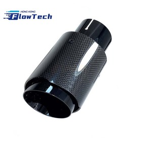 Universal <b>Car</b> Exhaust Muffler Tip Black Matte Carbon Fiber Straight Edge Design for Vehicle Modification Decoration - Product Image 3