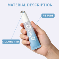 Tube d'emballage cosmétique personnalisé en PE plastique de 10 ml pour brillant à lèvres, rouge à lèvres, baume à lèvres, huile à lèvres avec applicateur en silicone