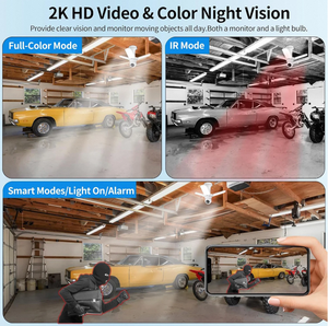 Cámara DE SEGURIDAD WIFI inteligente de 5MP 2K HD Video IP inalámbrica CCTV E27 bombilla reflector hogar visión nocturna vigilancia nube para interior - Product Image 4