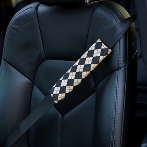 Almohadillas para Cinturón de Seguridad de Coche, Diseño Jacquard con Patrón de Diamantes, Fundas de Tela para Cinturones de Seguridad, Estilo Moderno - Product Image 3