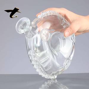 Decantador de Vino de Vidrio Grueso de Alta Gama, Libre de Plomo, <span class=keywords><strong>con</strong></span> Tapón de Corcho <span class=keywords><strong>para</strong></span> Tequila y Brandy - Product Image 5