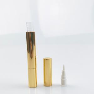 Stylo applicateur rotatif rose pour maquillage, contenant en aluminium plaqué or et argent, pour cosmétiques, nail art, huiles, 2ml 3ml, et blanchiment dentaire - Product Image 4