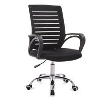 Chaise de bureau professionnelle en maille noire, chaise de direction confortable et fonctionnelle, chaise d'ordinateur moderne et abordable