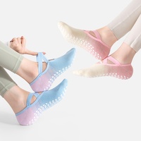 Chaussettes de sport antidérapantes mi-mollet pour femmes, idéales pour le yoga, la danse et le Pilates en intérieur au printemps et en été