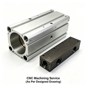 ชิ้นส่วนกระบอกลมอุตสาหกรรมแบบ OEM สำหรับเครื่องจักร CNC  กระบอกลมแบบเดี่ยวและแบบคู่  ตัวกระตุ้นลมสำหรับเครื่องจักรอัตโนมัติ - Product Image 1