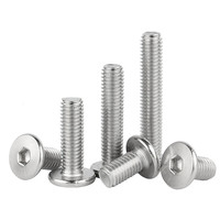 Vis informatique et boulons de voiture à tête ultra plate hexagonale en acier inoxydable A2 304 M2 M2.5 M3 M4 M5 M6 M8