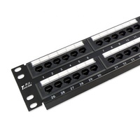 Panneau de brassage 19 pouces 2U Terminal 3m 48 ports Cat 5e Cat5e