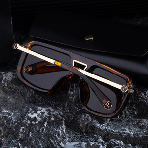 Lunettes <span class=keywords><strong>de</strong></span> soleil tendance <span class=keywords><strong>de</strong></span> marque Partagas, avec logo personnalisé, verres monobloc, double pont, UV400, pour hommes - Product Image 4