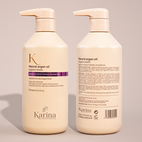 Champú de Biotina de Marca Privada OEM, Champú Sin Sulfatos, Reparador, Suavizante, Champú Natural Vegano con Aceite de Argán para Reparación