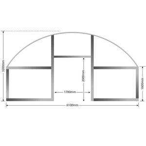 Serre agricole Polytunnel extérieure 6x10m Serre de <span class=keywords><strong>jardin</strong></span> <span class=keywords><strong>pour</strong></span> la plantation de légumes, de fruits et de fleurs - Product Image 2