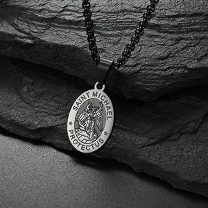 Saint Michel Religieux Médaille Collier Pendentifs Michael Archange Catholique Bijoux De Mode avec Lien Chaîne <span class=keywords><strong>Pendentif</strong></span> De Protection Ne - Product Image 3