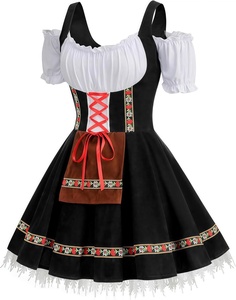 Costume da Oktoberfest per <span class=keywords><strong>Donna</strong></span>, Abito in Velluto Stile Bavarese Tedesco, <span class=keywords><strong>Travestimento</strong></span> per <span class=keywords><strong>Halloween</strong></span> e Carnevale - Product Image 2