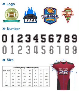 Maillot de football américain pour homme, 100% polyester, imprimé, respirant, grande taille, séchage rapide, short 3D, nom d'équipe personnalisé, nom personnalisé - Product Image 4