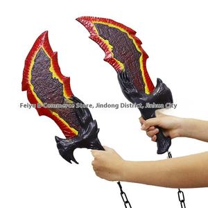 God <span class=keywords><strong>of</strong></span> <span class=keywords><strong>War</strong></span> 4 kratos 'fiamma doppia lama di coltello del caos e Leviathan ascia Cosplay arma spade giocattolo in schiuma - Product Image 6