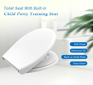 Asiento para niños de fácil extracción, asiento de inodoro 2 en 1 con asiento de entrenamiento para orinal infantil incorporado - Product Image 3