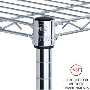 Étagères métalliques industrielles Alera ALE, étagères supplémentaires en fil métallique, 48 po de largeur x 24 po de profondeur, noires - Lot de 2 étagères - Product Image 3