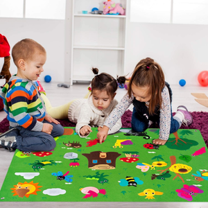 Tablero de Historia de fieltro para enseñanza de insectos, 45 Uds., animales de insectos en edad preescolar, Kit de juego de aprendizaje temprano, regalo para colgar en la pared para niños pequeños - Product Image 6