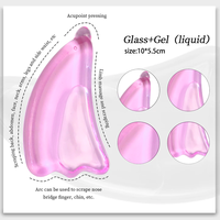 Refroidissement de la glace Guasha Produits de massage de beauté Globes de glace Rouleau Gel de verre Guasha de glace pour le visage et le corps