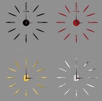Reloj de pared DIY de 50CM, péndulo para sala de estar, pegatina de arte extraíble, pegatina para decoración del hogar, reloj de pared