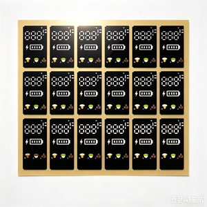 Autocollant d'affichage numérique personnalisé OEM pour panneau avant d'appareils électroniques intelligents, étiquette adhésive imprimée - Product Image 1