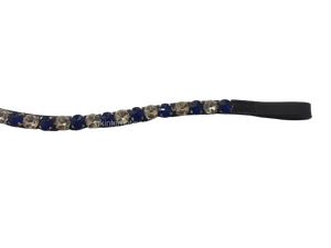 Banda para cejas de caballo, banda para cejas de cristal redondo para caballos, fabricante, banda para cejas, Bling Crystal Horse, brida inglesa, Polo de cuero de EE. UU. Negro - Product Image 4