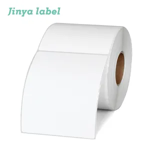 Formato personalizzato diretto codice a barre termico rotola bianco stampa adesivi in carta termica impermeabile per le etichette di spedizione