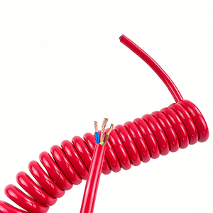 Câble électrique spiralé H05BQ-F H07BQ-F rouge à 2 ou 3 conducteurs, câble enroulé pour extérieur - Product Image 4