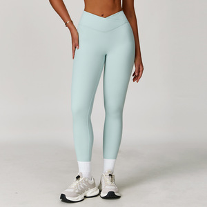 Pantalones de Yoga de Cintura Alta para Mujer, con Logotipo Personalizado, Sensación de Segunda Piel, para Correr, Fitness, Deportes, Casuales, Largos - Product Image 5