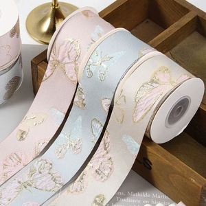 Elegant Gold Foil Heart <b>Ribbons</b> Satin Polyester for Hair Bows Wedding Gifts Cake & Floral Decor for Arrangements - Product Image 5
