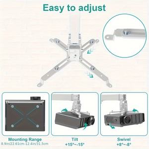 <span class=keywords><strong>Support</strong></span> de montage pour <span class=keywords><strong>projecteur</strong></span> mural au <span class=keywords><strong>plafond</strong></span> Compatible <span class=keywords><strong>avec</strong></span> <span class=keywords><strong>projecteur</strong></span> universel <span class=keywords><strong>avec</strong></span> hauteur d'angle réglable Cintre de <span class=keywords><strong>projecteur</strong></span> de haute qualité - Product Image 6
